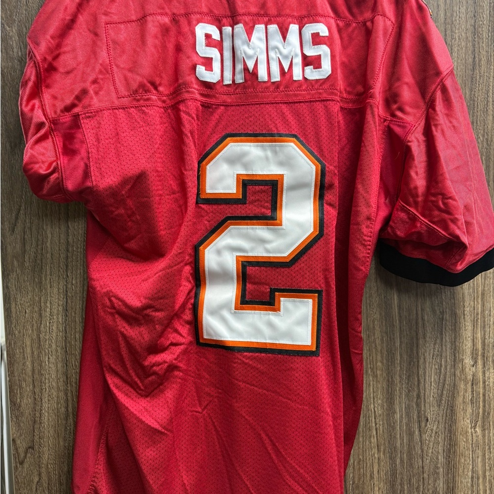 Tampa Bay Buccaneers Chris simms QB vintage throwback Reebok Red Football Jersey